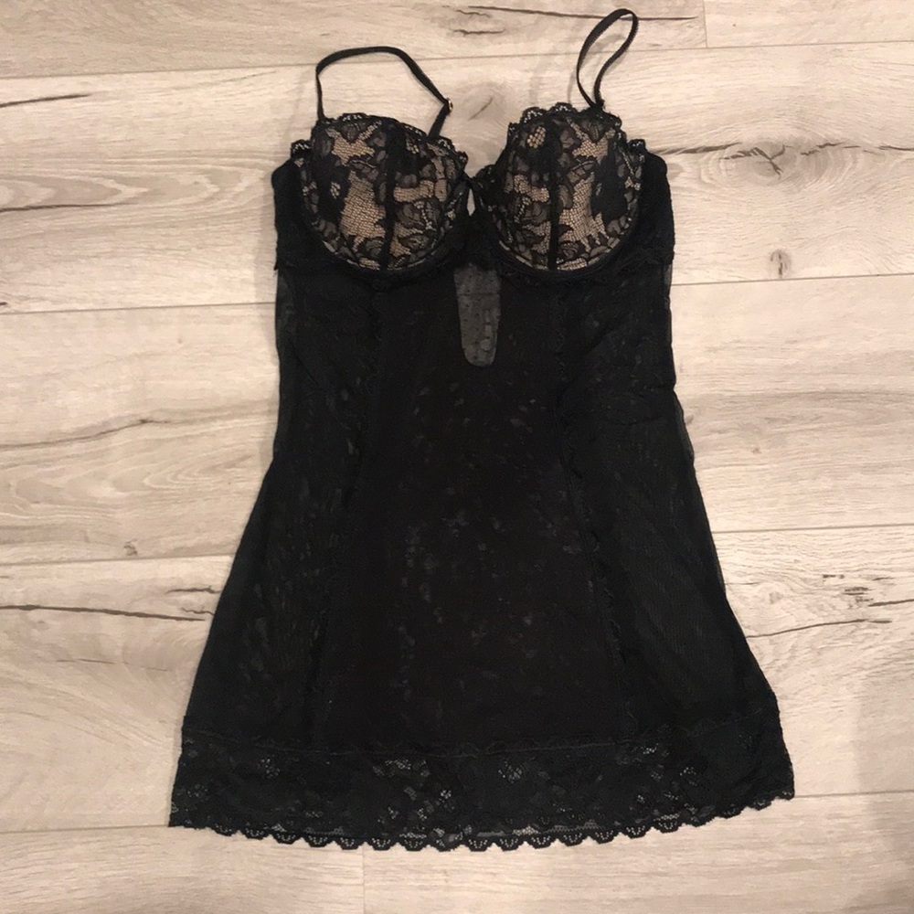 Black lace lingerie